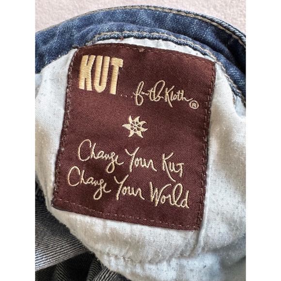 Women's Kut from the Kloth mid rise straight leg Jeans Size 14 Blue Denim - Picture 7 of 12